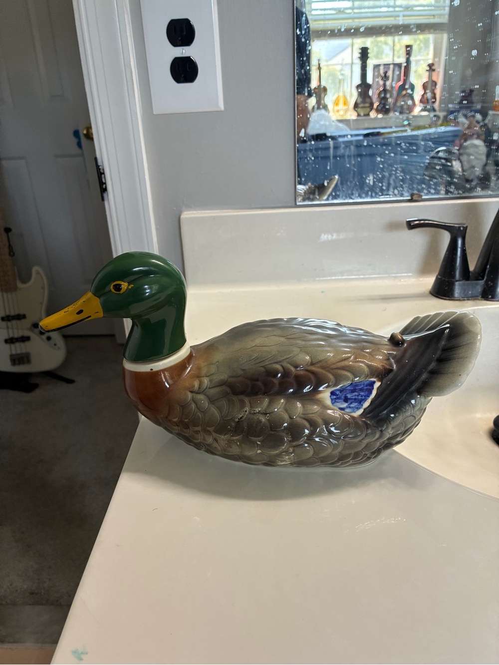 Vintage 1969 Ballantine's Scotch Whisky Mallard Duck Decanter.